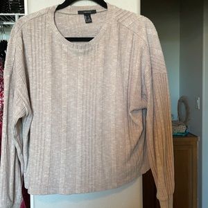 Soft cream long sleeve sweater